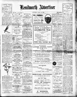 cover page of Kenilworth Advertiser published on May 10, 1919