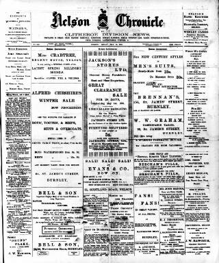 cover page of Nelson Chronicle, Colne Observer and Clitheroe Division News published on May 10, 1901