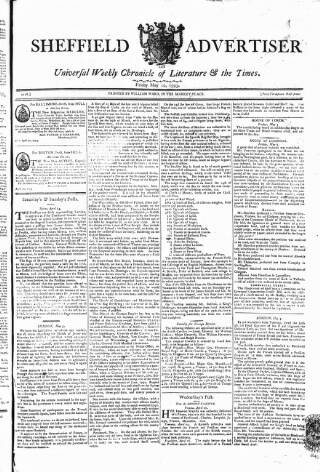 cover page of Sheffield Public Advertiser published on May 10, 1793