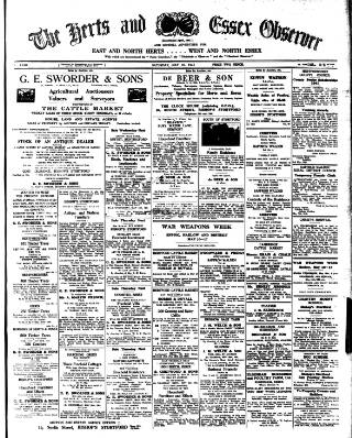 cover page of Herts and Essex Observer published on May 10, 1941
