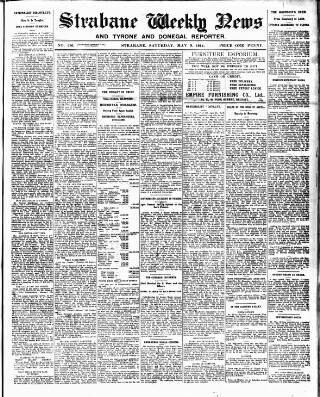 cover page of Strabane Weekly News published on May 9, 1914