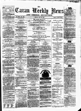 cover page of Cavan Weekly News and General Advertiser published on May 10, 1878