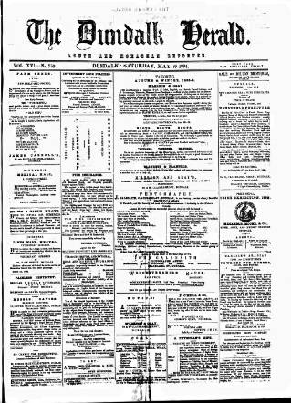 cover page of Dundalk Herald published on May 10, 1884