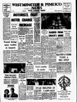 cover page of Westminster & Pimlico News published on May 10, 1968