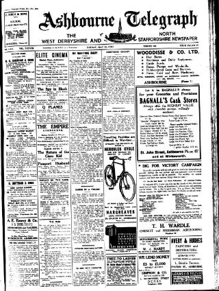 cover page of Ashbourne Telegraph published on May 10, 1940