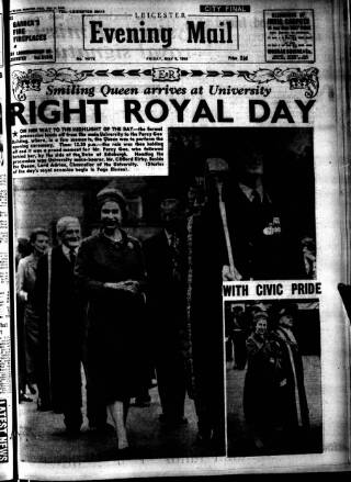 cover page of Leicester Evening Mail published on May 9, 1958