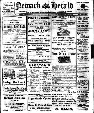 cover page of Newark Herald published on May 10, 1919