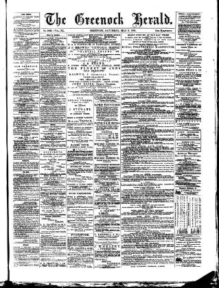 cover page of Greenock Herald published on May 9, 1891