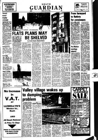 cover page of Neath Guardian published on May 9, 1975