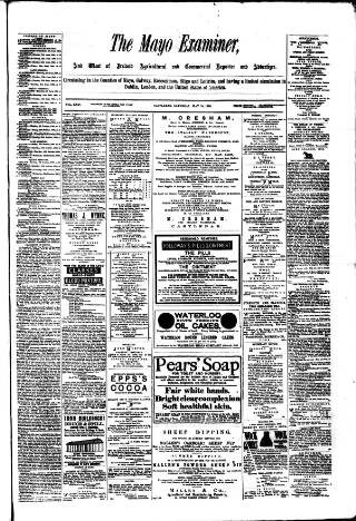 cover page of Mayo Examiner published on May 10, 1890