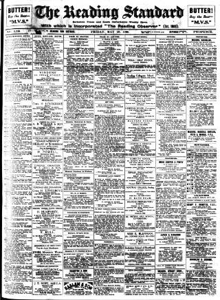 cover page of Reading Standard published on May 10, 1935