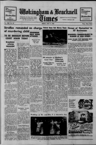 cover page of Wokingham Times published on May 9, 1952