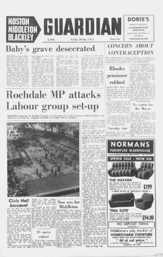 cover page of Middleton Guardian published on May 10, 1974