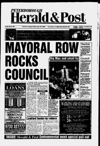 cover page of Peterborough Herald & Post published on May 10, 1991