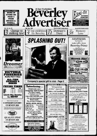 cover page of Beverley Advertiser published on May 10, 1996