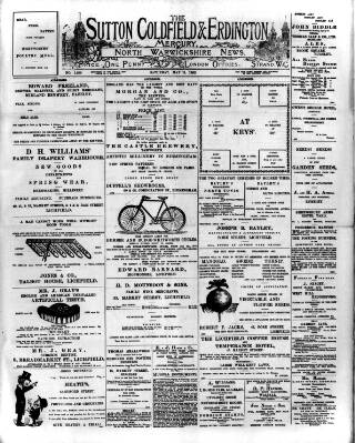 cover page of Sutton Coldfield and Erdington Mercury published on May 9, 1903