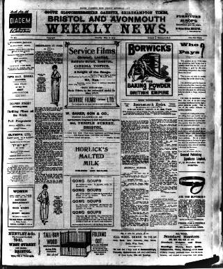 cover page of South Gloucestershire Gazette published on May 10, 1919
