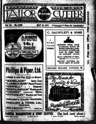cover page of Tailor & Cutter published on May 10, 1917