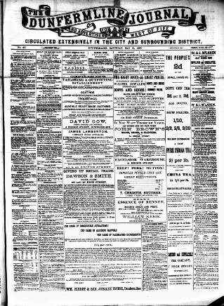 cover page of Dunfermline Journal published on May 10, 1890
