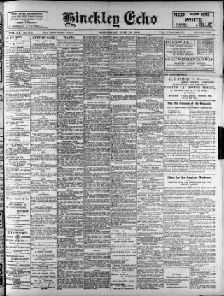 cover page of Hinckley Echo published on May 10, 1905