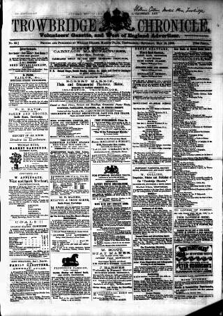 cover page of Trowbridge Chronicle published on May 10, 1862