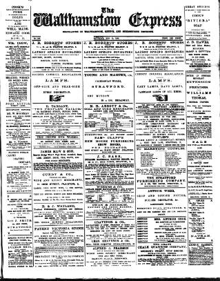 cover page of Walthamstow Express published on May 13, 1899