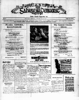 cover page of East Galway Democrat published on May 10, 1947
