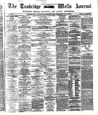 cover page of Tunbridge Wells Journal published on May 10, 1866