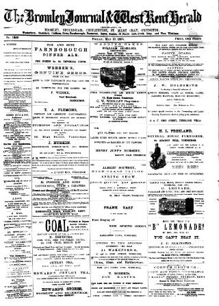 cover page of Bromley Journal and West Kent Herald published on May 10, 1895