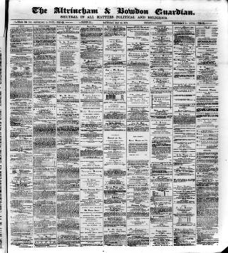 cover page of Altrincham, Bowdon & Hale Guardian published on May 10, 1879