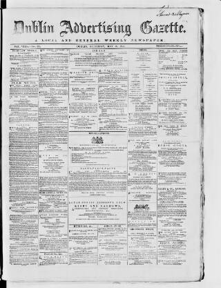 cover page of Dublin Advertising Gazette published on May 10, 1862
