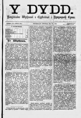 cover page of Y Dydd published on May 10, 1878
