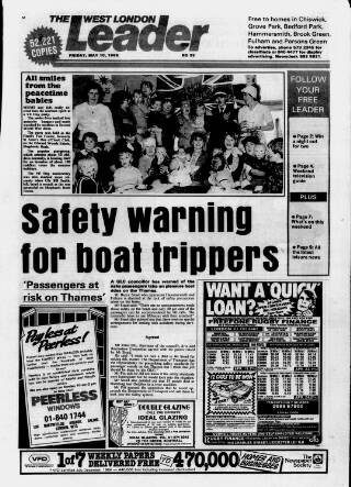 cover page of Hammersmith & Chiswick Leader published on May 10, 1985