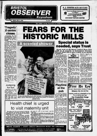 cover page of New Observer (Bristol) published on May 9, 1986