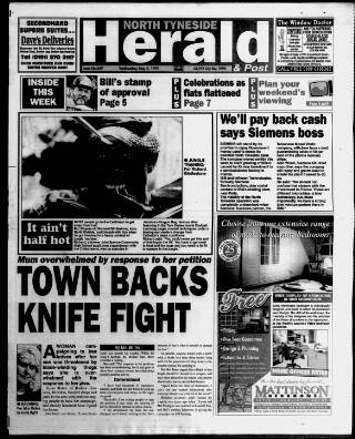 cover page of North Tyneside Herald & Post published on May 5, 1999