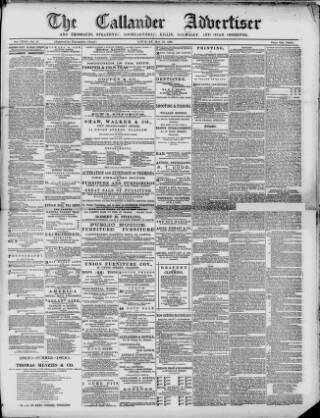 cover page of Callander Advertiser published on May 10, 1890