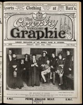 cover page of Coventry Graphic published on May 14, 1920