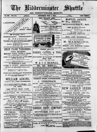 cover page of Kidderminster Shuttle published on May 4, 1889