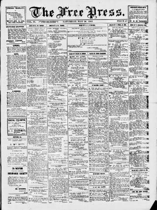 cover page of Free Press (Wexford) published on May 10, 1919