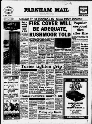cover page of Farnham Mail published on May 10, 1988
