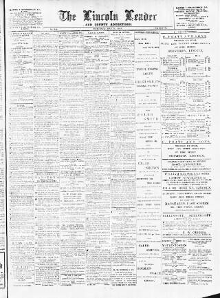 cover page of Lincoln Leader and County Advertiser published on May 9, 1903