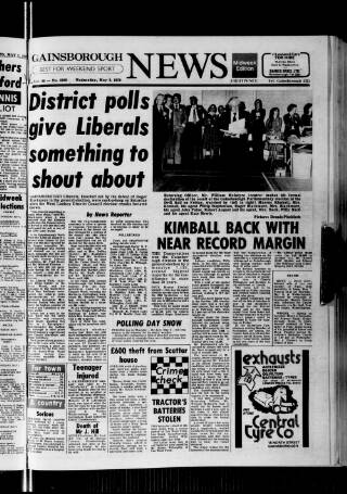 cover page of Gainsborough Evening News published on May 9, 1979