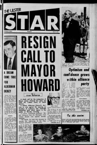 cover page of Ulster Star published on May 9, 1970