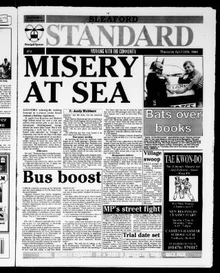cover page of Sleaford Standard published on April 30, 1998
