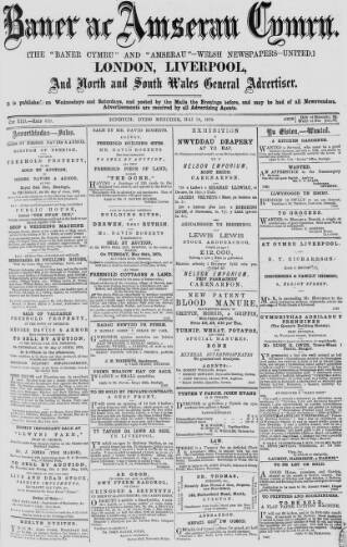 cover page of Baner ac Amserau Cymru published on May 18, 1870