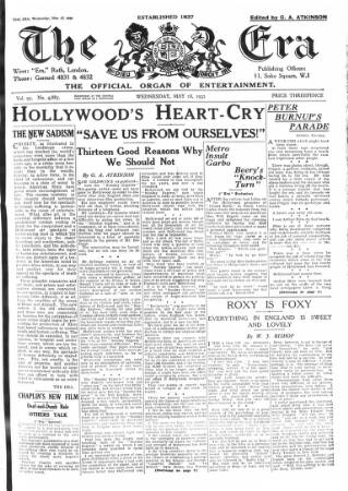 cover page of The Era published on May 18, 1932