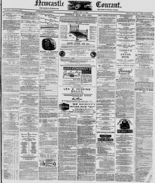 cover page of Newcastle Courant published on May 18, 1883