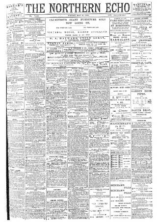 cover page of Northern Echo published on May 18, 1894