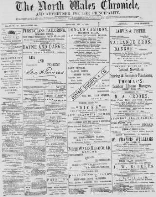 cover page of North Wales Chronicle published on May 18, 1895