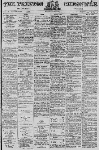 cover page of Preston Chronicle published on May 18, 1872